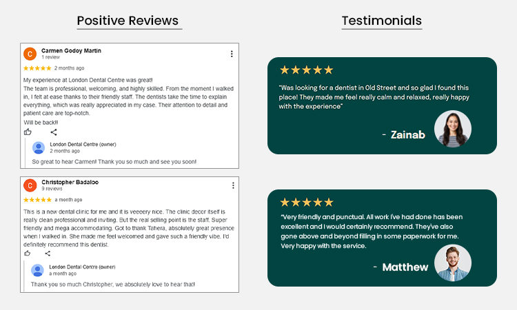 Promote Your Positive Reviews and Testimonials