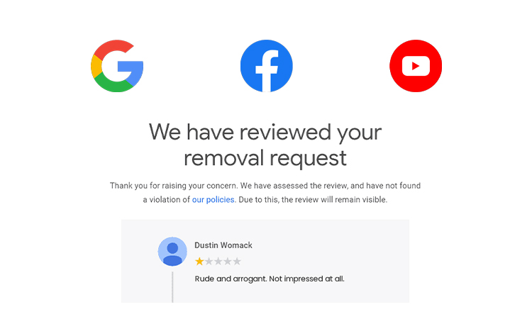 Suppress Negative Reviews and Search Engine Results
