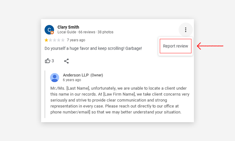 Handle Fake or Spam Google Reviews