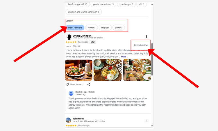 Filter and Moderate Reviews