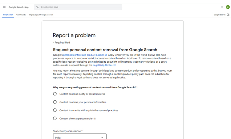 Determine the Reason for Image Removal 
