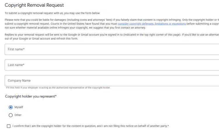 Submit an Image Removal Request to Google 